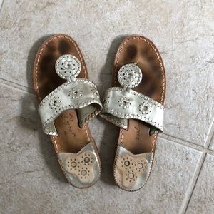 Platinum Jack Rogers Hamptons sandals